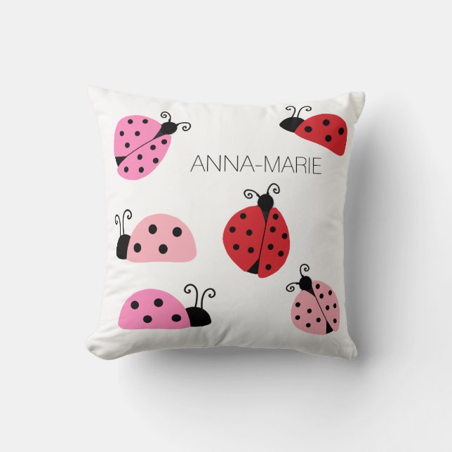 Coussin Nom Sweet Rose Red Ladybug Cartoon (Recto)