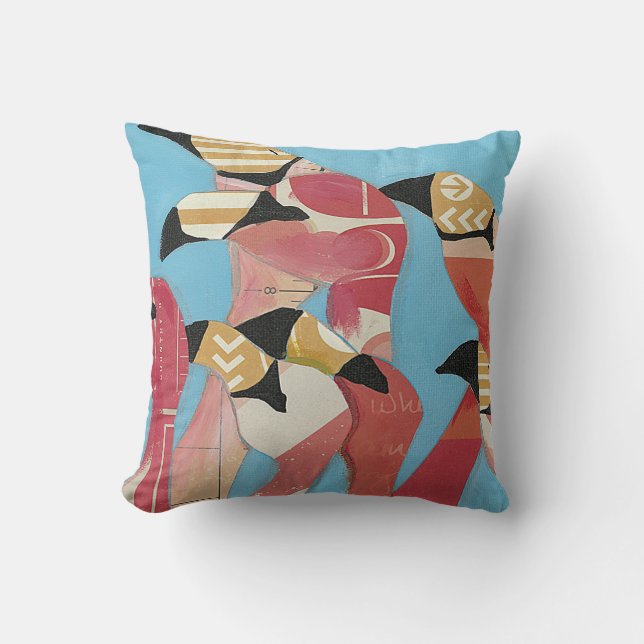 Coussin Nombre de Flamants roses (Recto)
