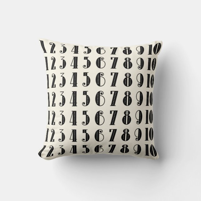 Coussin Nombre d'oreiller de lancement (Carré) (Recto)