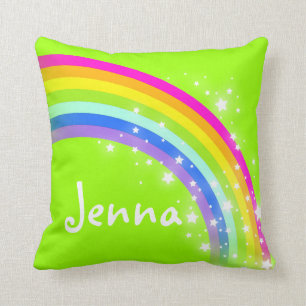 coussin nommé de coussin de Jenna de filles verte