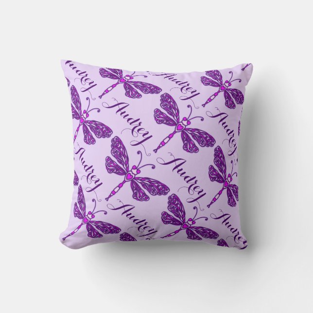 Coussin nommé de coussin de motif de libellule de (Recto)