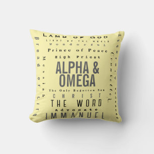 Coussin Noms Chrétiens de Dieu, Simple Moderne