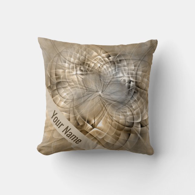 Coussin Noms de l'art fractal moderne abstrait Tons de la  (Recto)