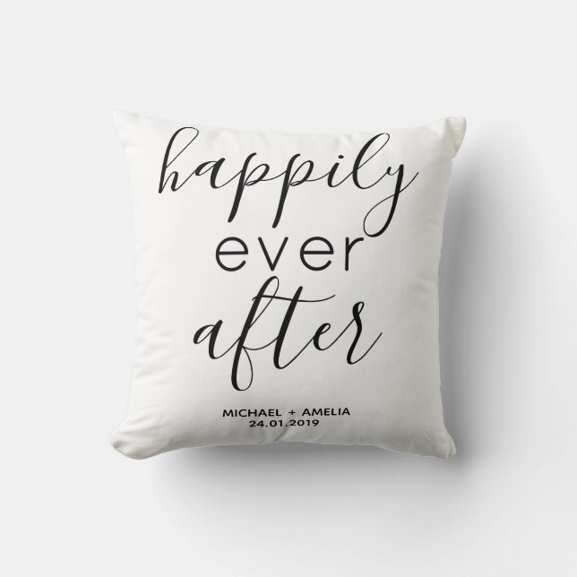 Coussin noms de modèles de bijoux de mariage heureux à jam (Recto)