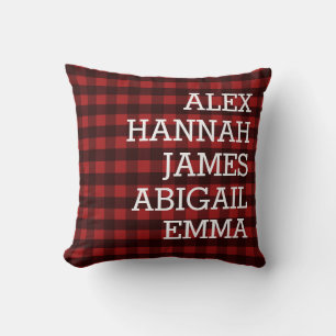 Coussin Noms d'enfants aujourd'hui Plaid Famille personnal