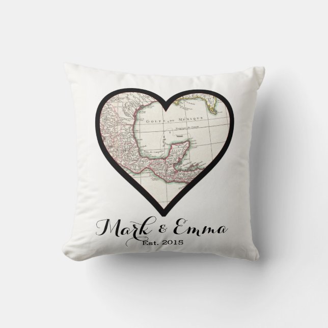 Coussin Noms faits sur commande de couples de cadeau de (Recto)