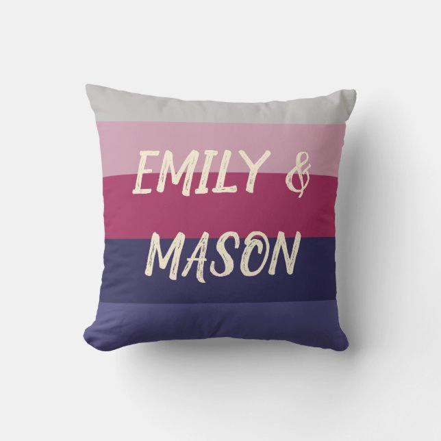 Coussin Noms personnalisables Jeu d'oreiller (Recto)