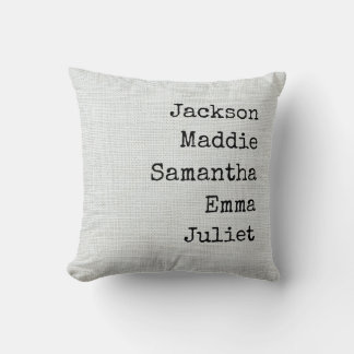 Coussin Noms personnalisés Cadeau grand-mère et maman