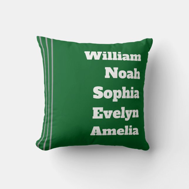 Coussin Noms personnalisés des petits-enfants  (Recto)