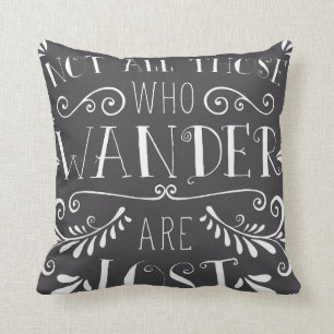 Coussin Non tout ceux que Wander sont carreau perdu