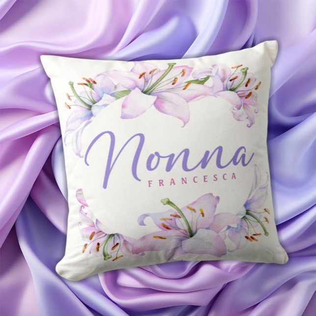 Coussin Nonna cadeau italien personnalisé pour grand-mère (Créateur téléchargé)