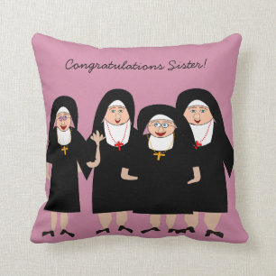 Coussin Nonnes lunatiques dans les habitudes