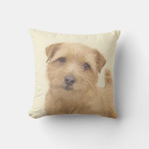 Coussin Norfolk Terrier Peinture - Art Chien original