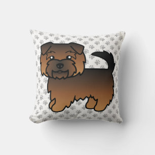 Coussin Norfolk Terrier poil hérissé Chien de dessin animé