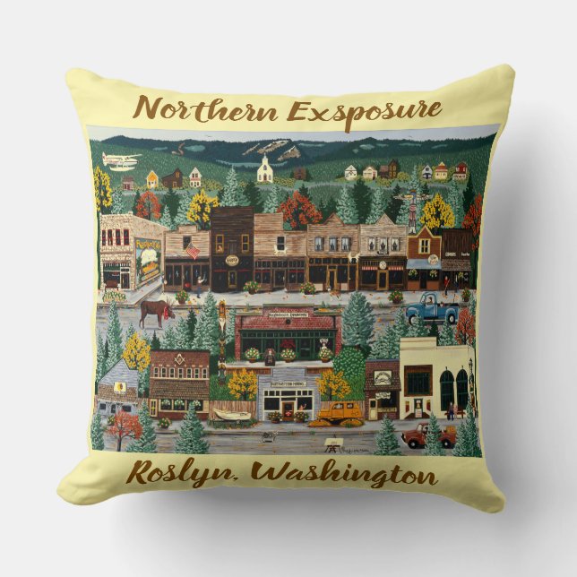 Coussin "Northern Exposure" ~ Roslyn, Washington (Recto)