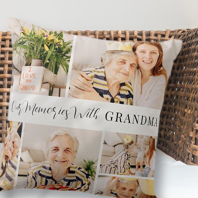 Coussin Nos souvenirs avec grand-mère collection photo mod (Créateur téléchargé)