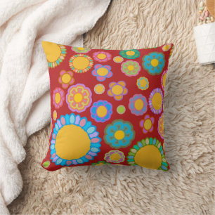 Coussin Nostalgique Flora Red