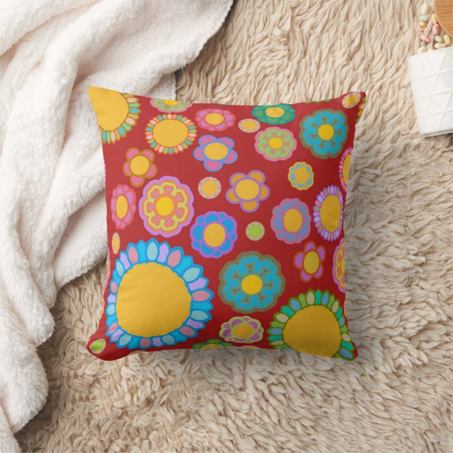 Coussin Nostalgique Flora Red (Couverture)
