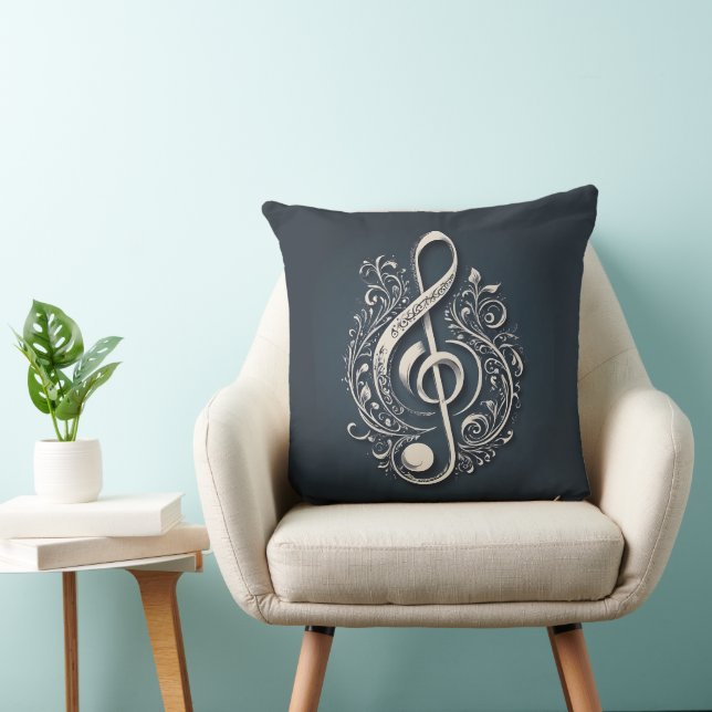 Coussin Note de clic de musique (Chaise)