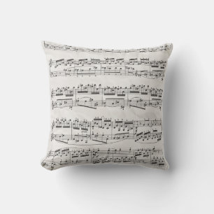 Coussin Note de musique vintage