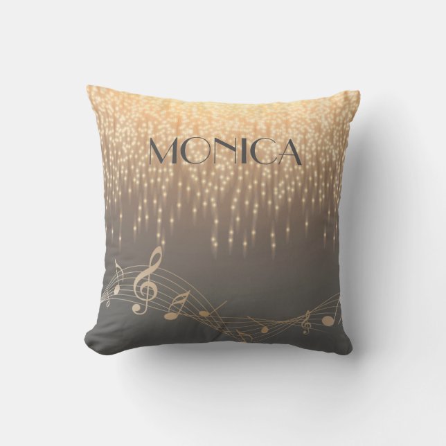 Coussin Note musicale Royal sparkle confetti (Recto)