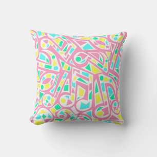Coussin Notes de musique Abstraite cool et colorée