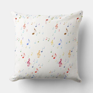 Coussin notes de musique couleur idée décoration motif