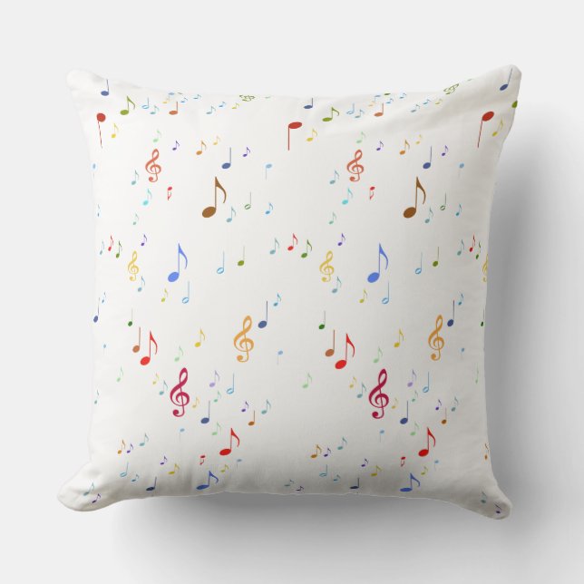 Coussin notes de musique couleur idée décoration motif (Recto)