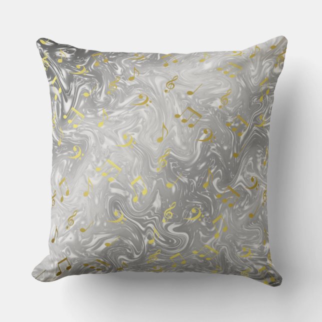Coussin notes de musique élégantes motif (Recto)