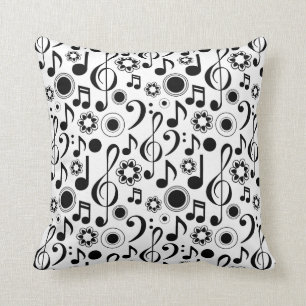 Coussin Notes et clefs de musique