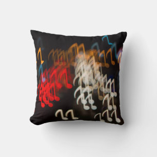 Coussin notes musicales Abstraites : lumières bokeh arrièr