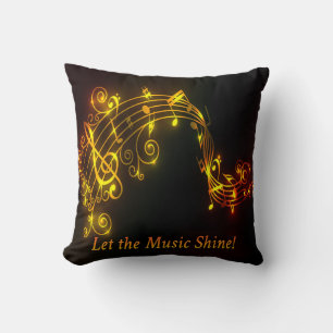 Coussin Notes musicales brillantes