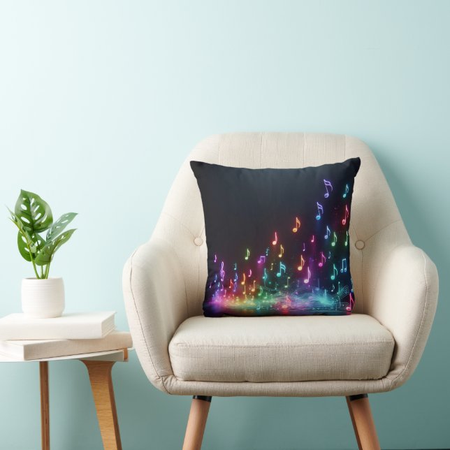 Coussin Notes musicales de Neon (Chaise)