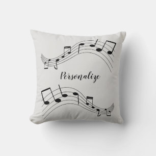 Coussin Notes musicales élégantes Cool tendance Personnali