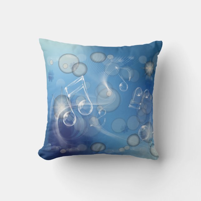 Coussin Notes musicales en verre d'Imaginaire MoJo américa (Recto)
