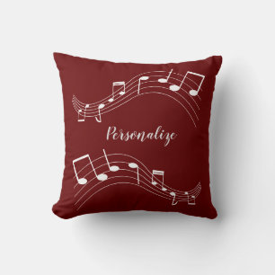 Coussin Notes musicales stylish Cool tendance Throw person