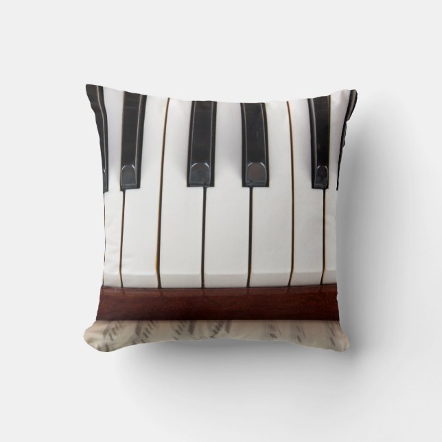 Coussin notes musicales sur l'arrière - plan d'une pianoac (Recto)