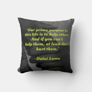 Coussin Notre but premier dans cette citation vivante