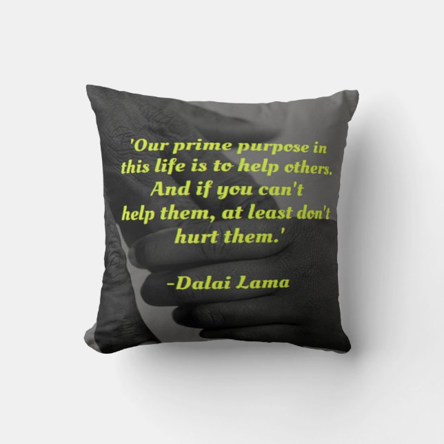 Coussin Notre but premier dans cette citation vivante (Recto)