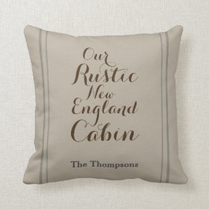 Coussin "Notre cabine rustique de la Nouvelle Angleterre"