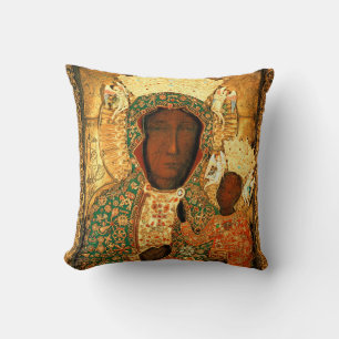 Coussin Notre-Dame de Czestochowa Black Madonna Pologne do