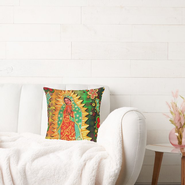 Coussin Notre Dame de Guadalupe Mexique (Créateur téléchargé)
