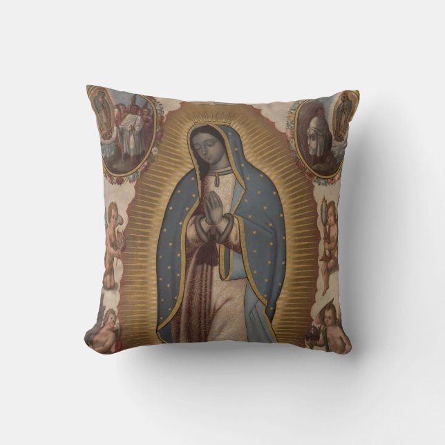 COUSSIN NOTRE DAME DE GUADALUPE PRIE POUR NOUS (Recto)
