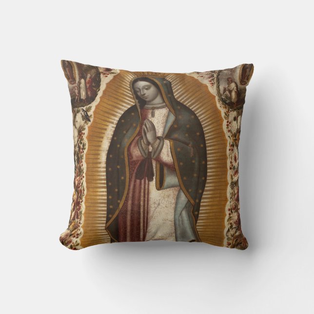 COUSSIN NOTRE DAME DE GUADALUPE PRIE POUR NOUS (Recto)