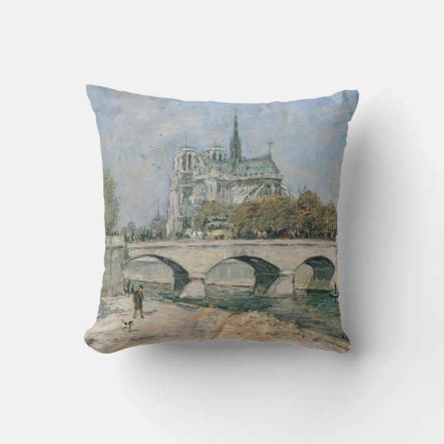 Coussin Notre Dame de Paris vintage (Recto)