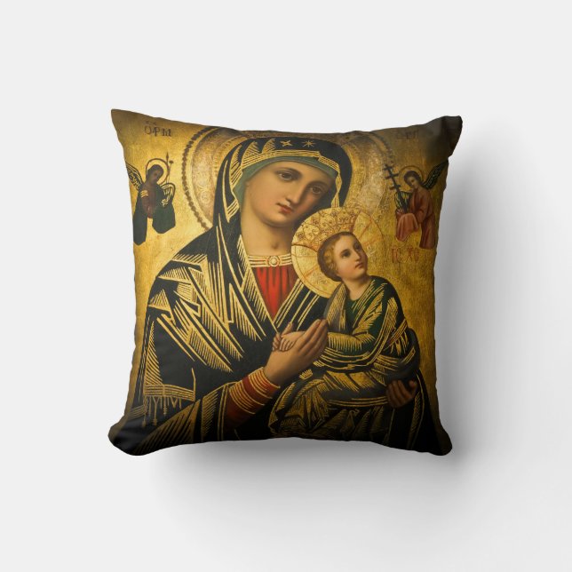 Coussin Notre Dame de Perpetual Aide (Recto)