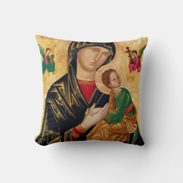Coussin Notre Dame de Perpetual Aide (Recto)