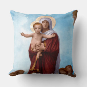 Coussin Notre-Dame des Anges par William Bouguereau