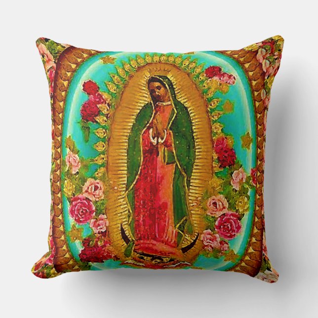 Coussin Notre Dame Guadalupe-Mexique Sainte Vierge Marie (Recto)