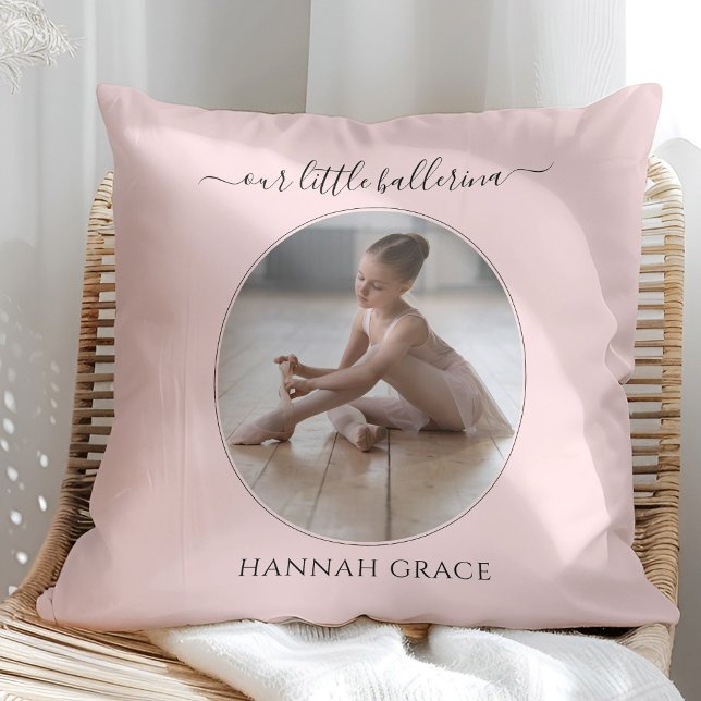 Coussin Notre Petite Ballerine Rose Pâle  (Créateur téléchargé)